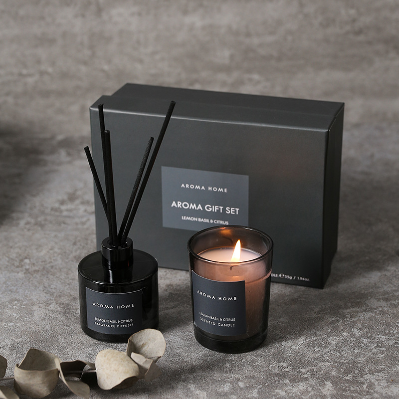 Candle Containers - Coffret cadeau d'huiles essentielles d'aromathérapie en