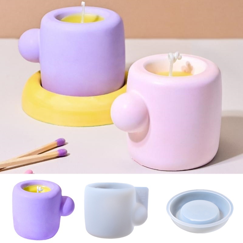 Candle Containers - Tasse 3D avec dessous de verre,
