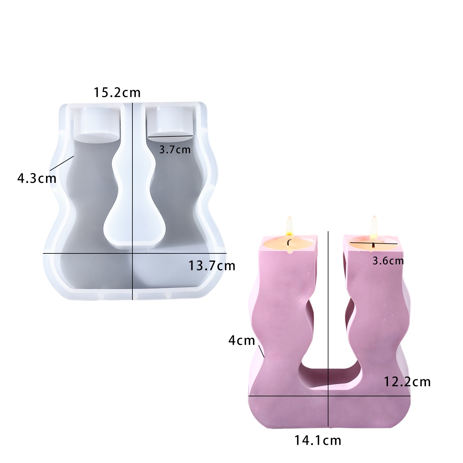 Candle Molds - Moule en silicone en forme de