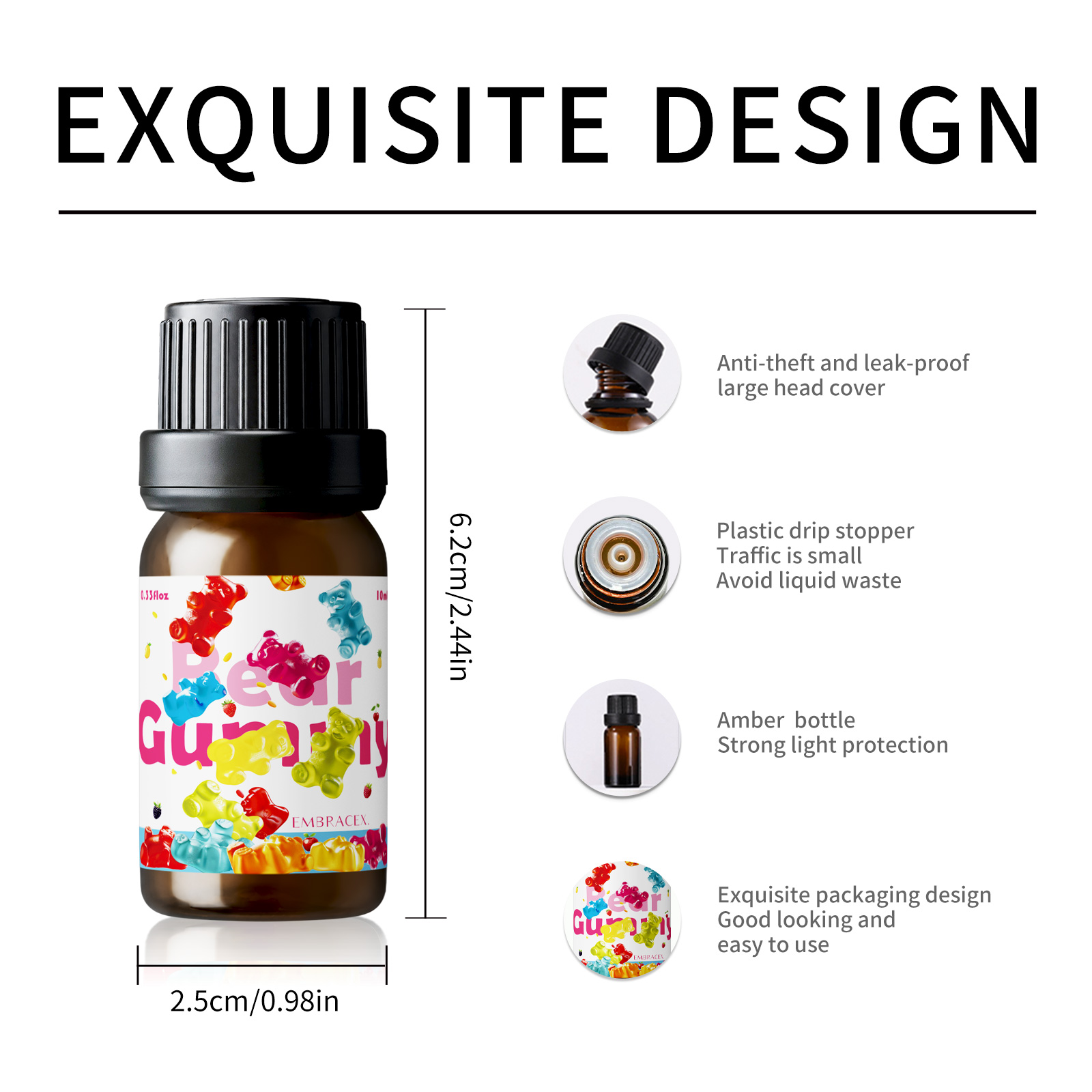 Huile parfumée Gummy Bear 10 m - Silk Candle avis et prix
