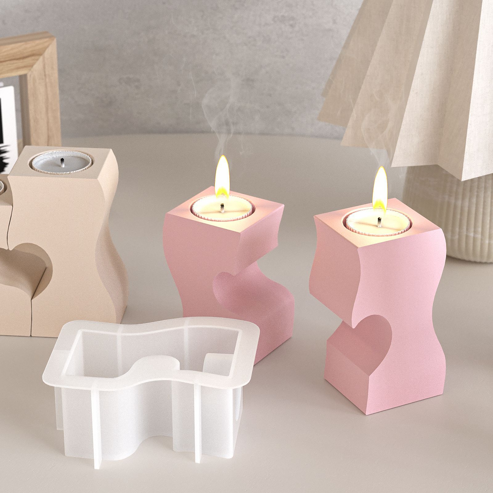 S coeur chandelier Silicone mo - Candle Molds avis et prix